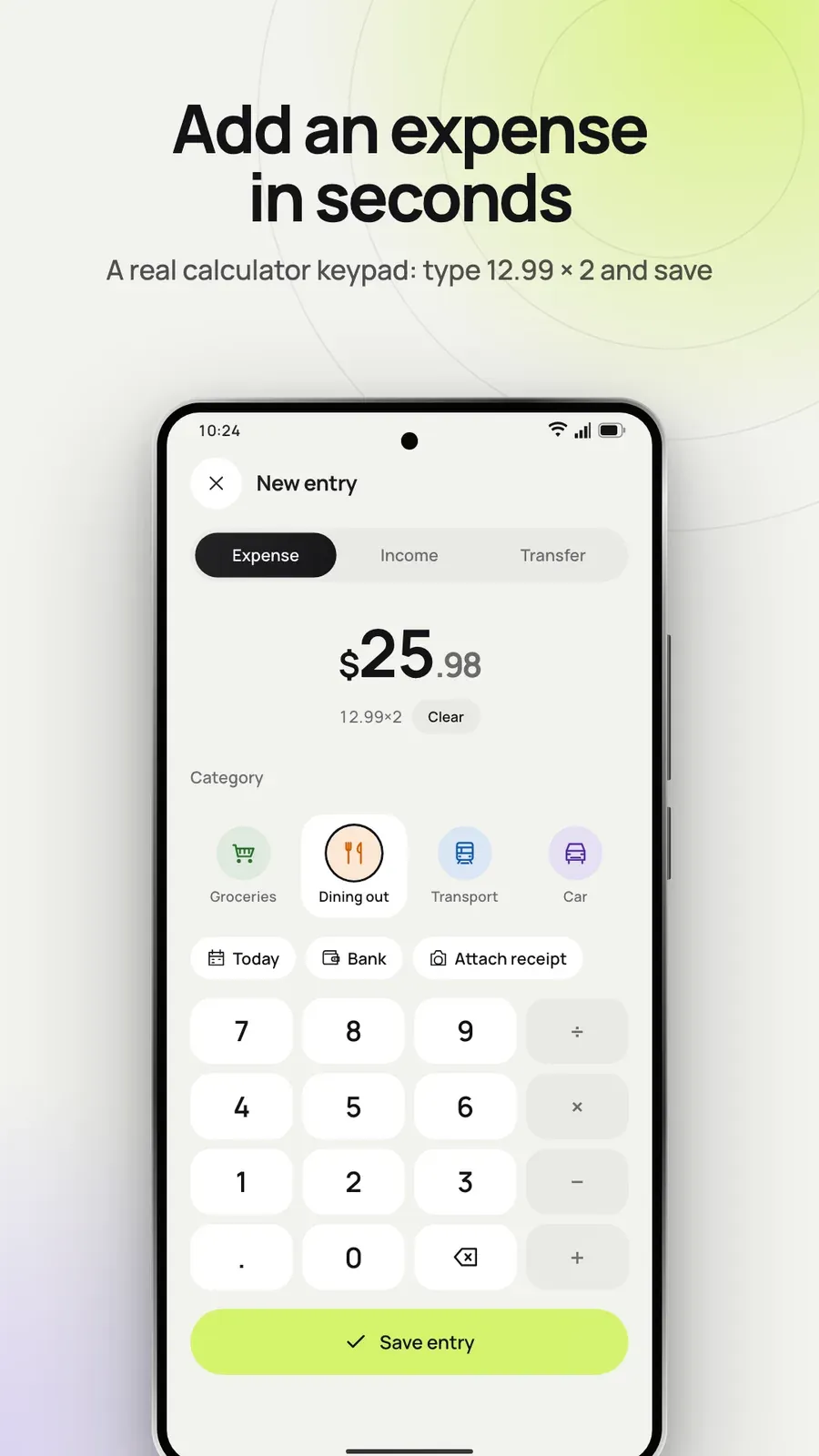 BudgetPad screenshot 2